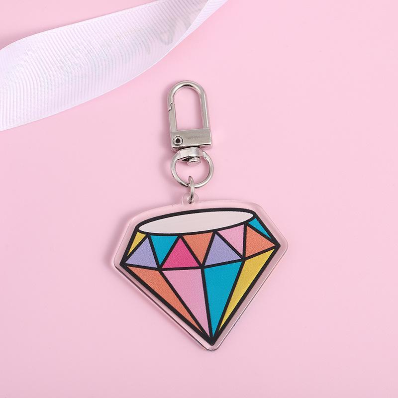 Акриловый Радужный Мультяшный Узор Брелок Подвеска Подвеска Японский и Корейский Стиль Популярные Универсальные Украшения Модный Аксессуар