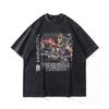 American Vibe Lazy Wind Wash Old Small Neckline Short Sleeve T-Shirt Men'S Casual Street Tide Brand Half Sleeve Tee