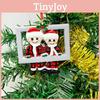 Charmantes Familienfoto-Rahmenornament für den Weihnachtsbaum mit niedlichem Harz-Weihnachtsmann-Design