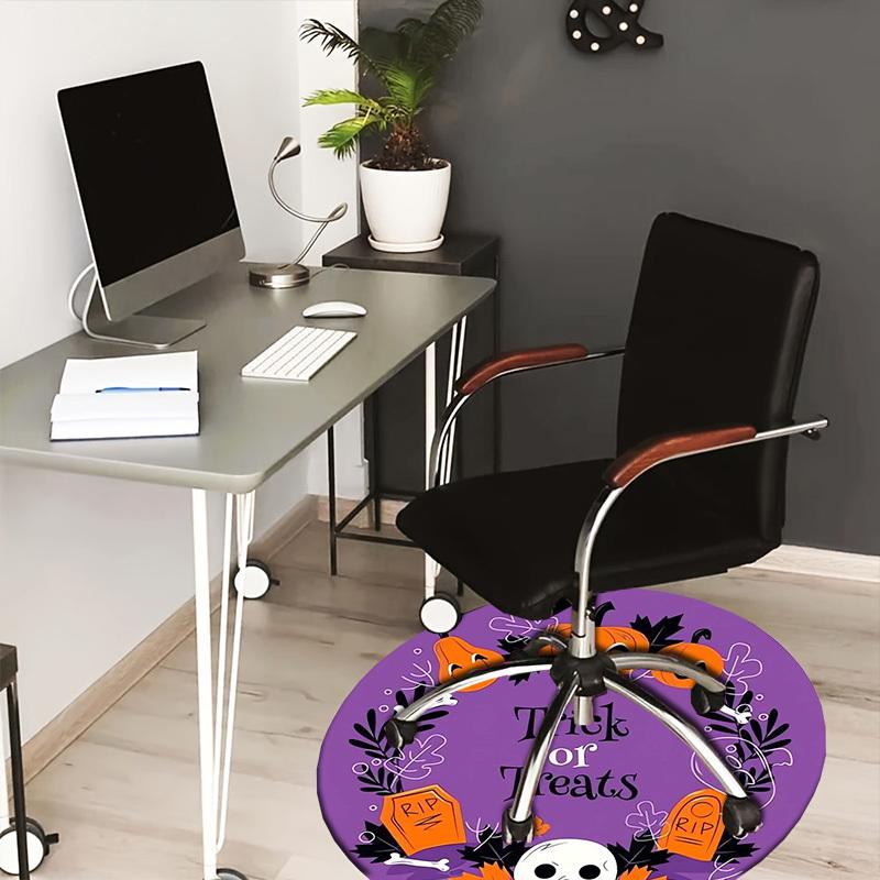 

1pc Office Carpet Chair Mats Halloween Trick or Treats Perfect for Decorating Office Chairs, Living Rooms, Or Bedrooms 80cm