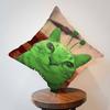 Cute Green Alien Cat Cushion Cover Pillow Cover Decor Pillowcase Printed Cushion Case for Couch