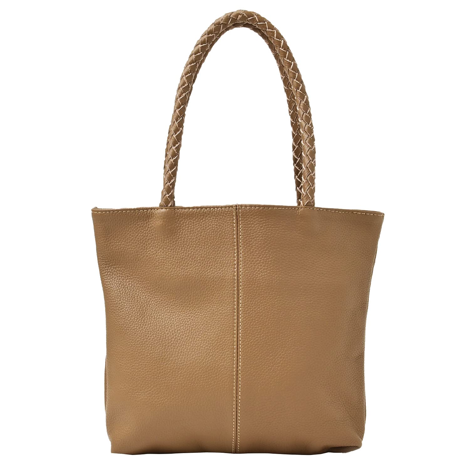 

Genuine Leather Tote Bag Lunch Bag Leather Small Petit Rochelle Milk Tea [Notre Favorie] Women s