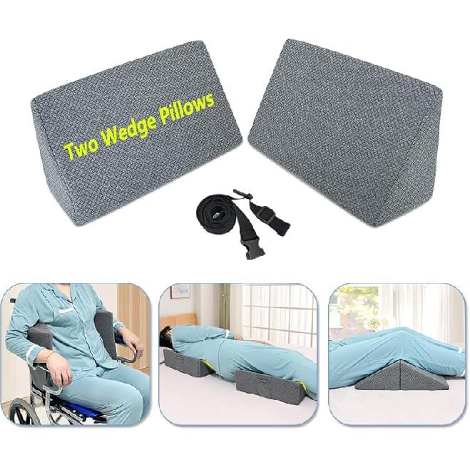Подушка-позиционер KAAMOS для сна на боку, клинья для кровати для взрослых (2 в 1) Поворотные клинья для профилактики пролежней для пожилых людей, пенный наклонный клин для кровати