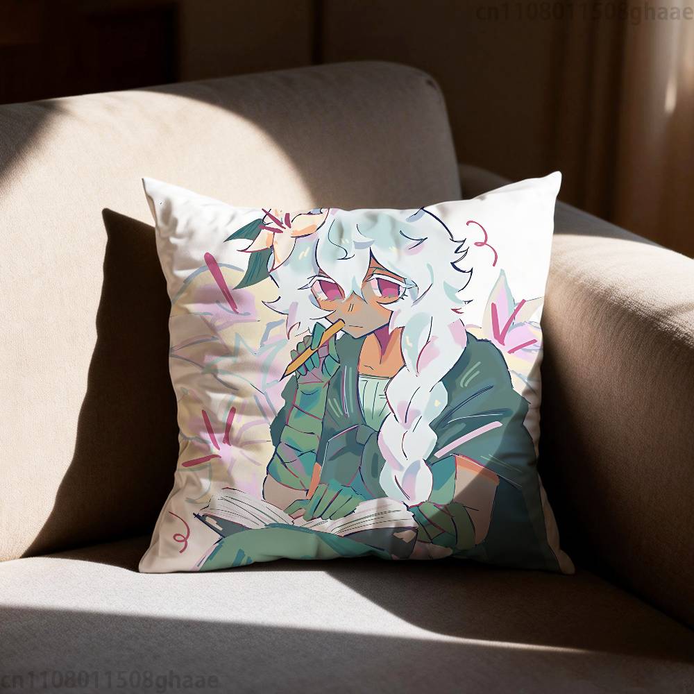 Run Kingdom White lily CCookie Pillow Case Antidustmite Pillowcase Invisible zipper silky short plush Sofa cushion cover