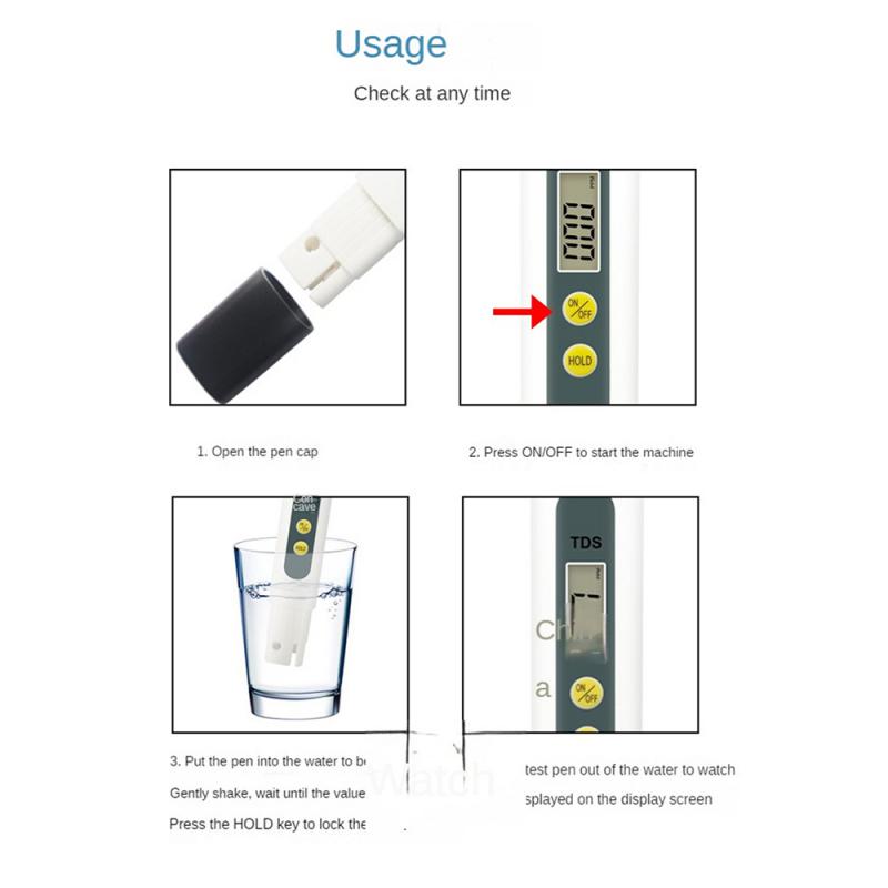 1~10PCS Meter Digital Water Tester 0-9990ppm Drinking Water Quality Analyzer Monitor Filter Rapid Test Aquarium Hydroponics