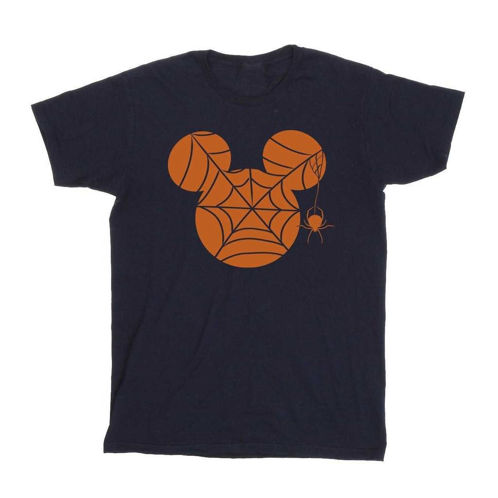 Mickey mouse Herren-T-Shirt aus Baumwolle mit Spinnwebenmuster