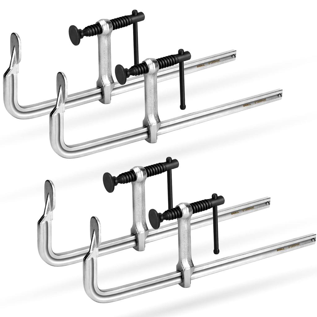 SHALL F Clamps Lightweight Drop Forged Steel Bar Steel F Clamps Maximum Clamping Force 204kg Mouth Opening 300mm Adhesive Strong Fixing Welding Work