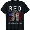 R.E.D Friday Military Remember Everyone Deployed Unisex-Adults US Flag T-Shirt