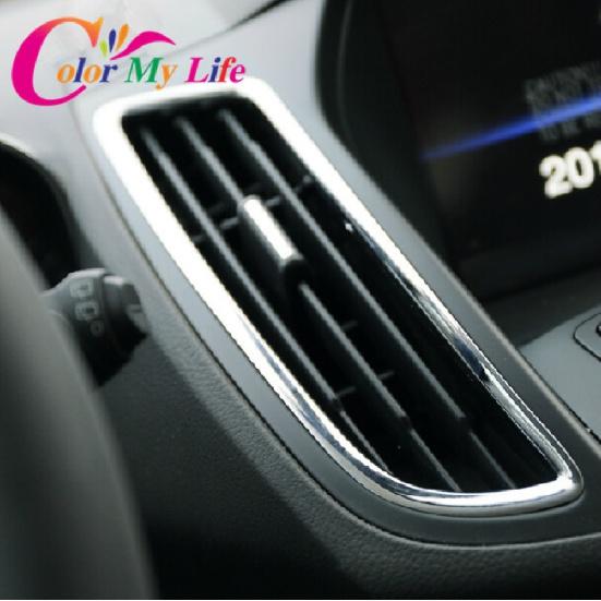 Color My Life Crom Față Aer condiționat Placare Cerc Decorativ Paiete Autocolant pentru Ford Kuga Escape 2013 -