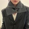 Cable Knit Wrap Button Scarf Winter Warm All-Matching Button Scarf Neck Protections Knit Neckerchief Windproof