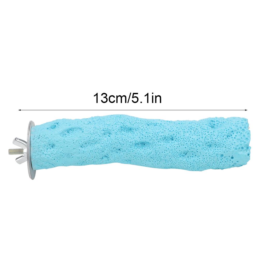 Pet Grinding Claw Bar Bird Cage Perches Standing Stick for Accessories(Blue S)