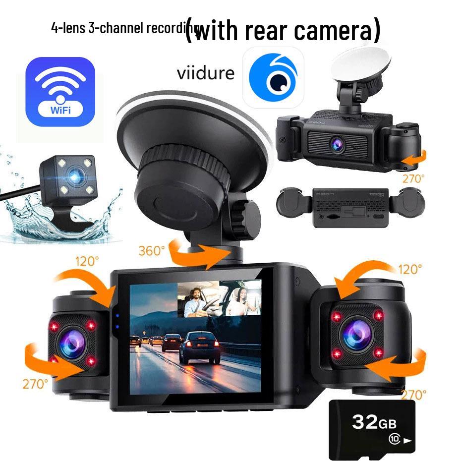 1080P Four-Lens Night Vision Dash Cam