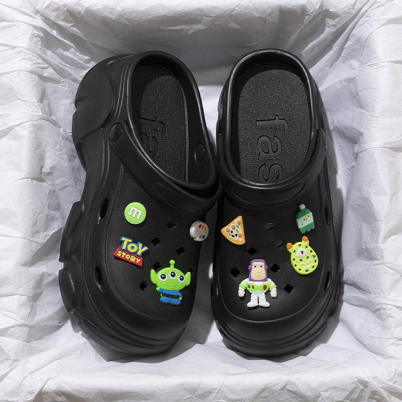 Hole shoes women's summer cartoon cute thick-soled beach outdoor non-slip baotou beach cool slippers