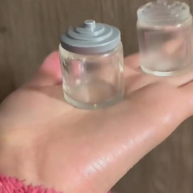 1:12 Scale Miniature Glass Jars Set | Dollhouse Kitchen Storage Containers with Lids