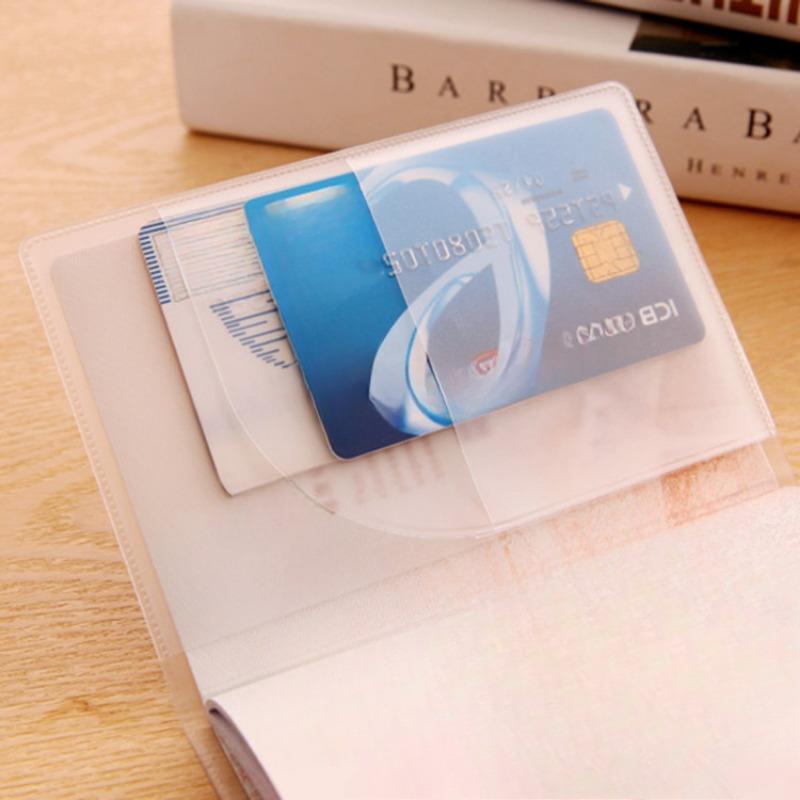 Passport Case Frosted Transparent Multi-functional Passport Case Card Case ID Card Case Travel Document Case