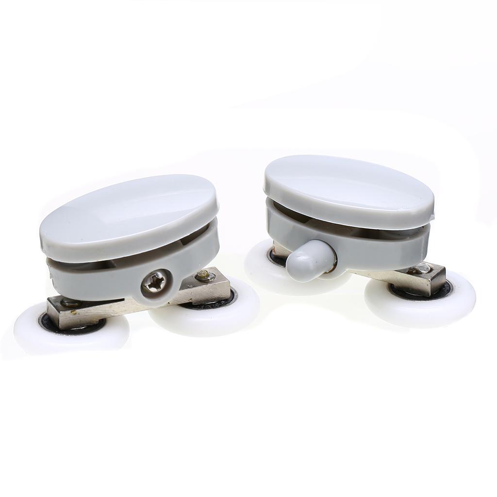 4 Stück Doppel-Duschglastürrollen/Läufer/Räder oben und unten für Badezimmer, 23 mm