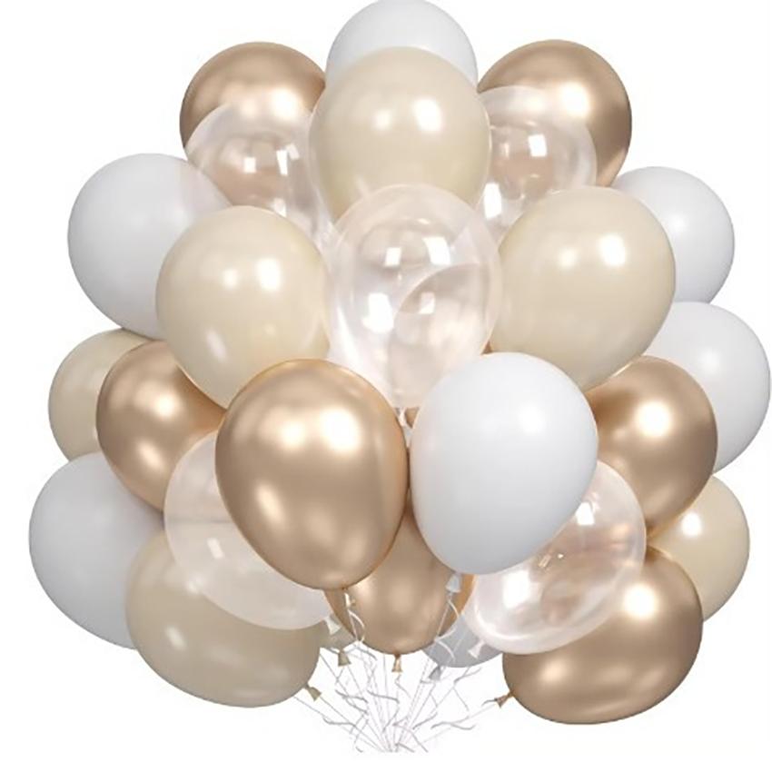 20pc/Set Nude Champagne Cream White Transparent Latex Balloons for Wedding Party Anniversary Engagement Baby Shower Decoration
