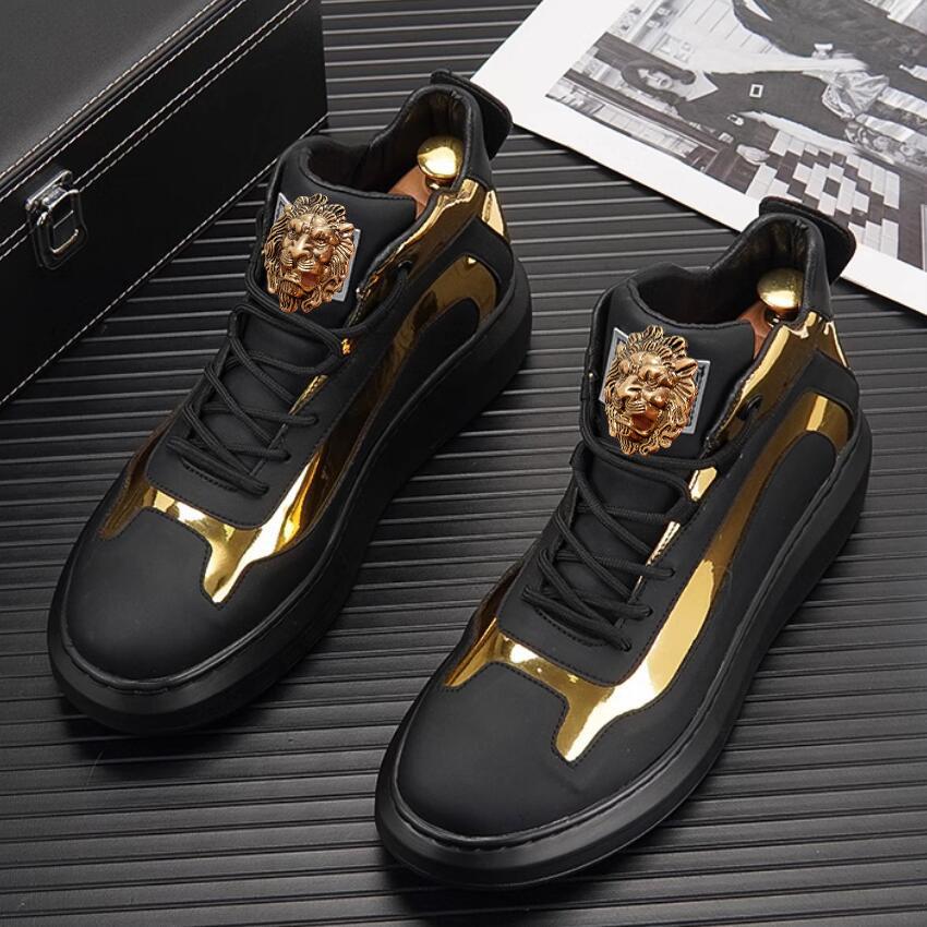 

Роскошные мужские ботильоны тренд спортивная повседневная обувь г старые высокие кеды молодежная личность в ботинке личности A2 44 чёрный