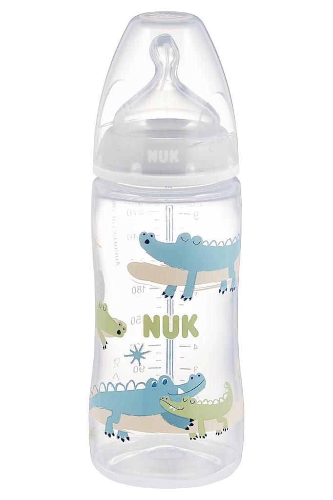 NUK Premium Choice Baby Bottle (Plastic) 300mlCrocodile DesignTemperature Metering FDNK10741075