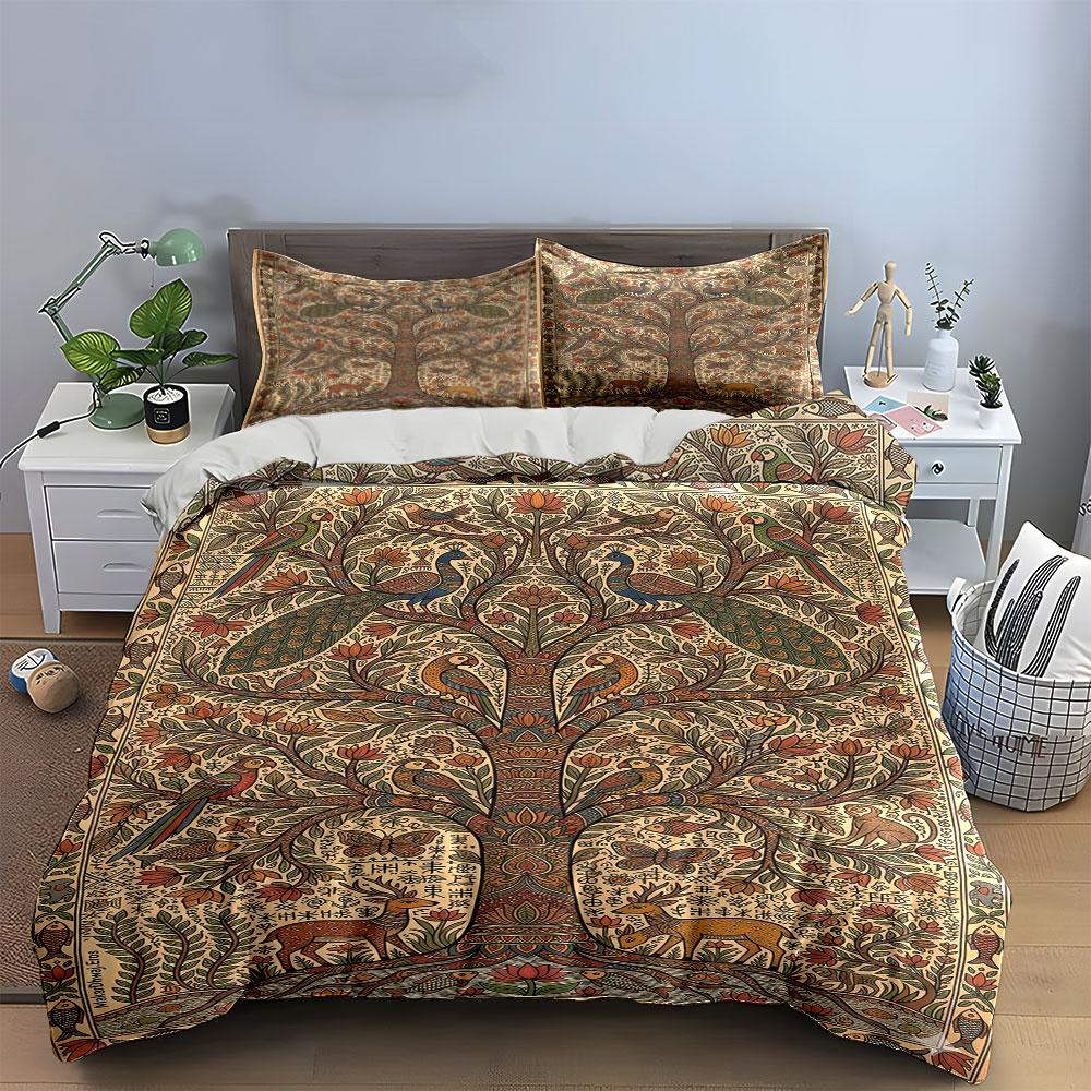 Peacocks and tree motifs. Bedding sets Duvet cover sets Duvet covers Pillowcases(1* Duvet Cover 2* Pillowcases without duvet insert)