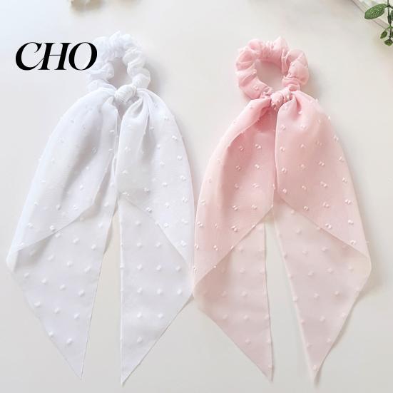 Comfortable Ponytail Holder Hair Tie High Elasticity Bow Ribbon Design Lightweight Yarn Rope Versatile Accessory