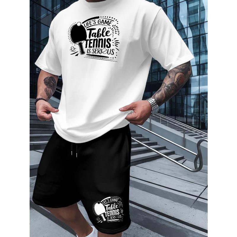 

Европейский размер Life s Game Настольный теннис Серьезный Молодежные футболки с коротким рукавом новый летний модный принт Мужская повседневная спортивная свободная футболка S белый