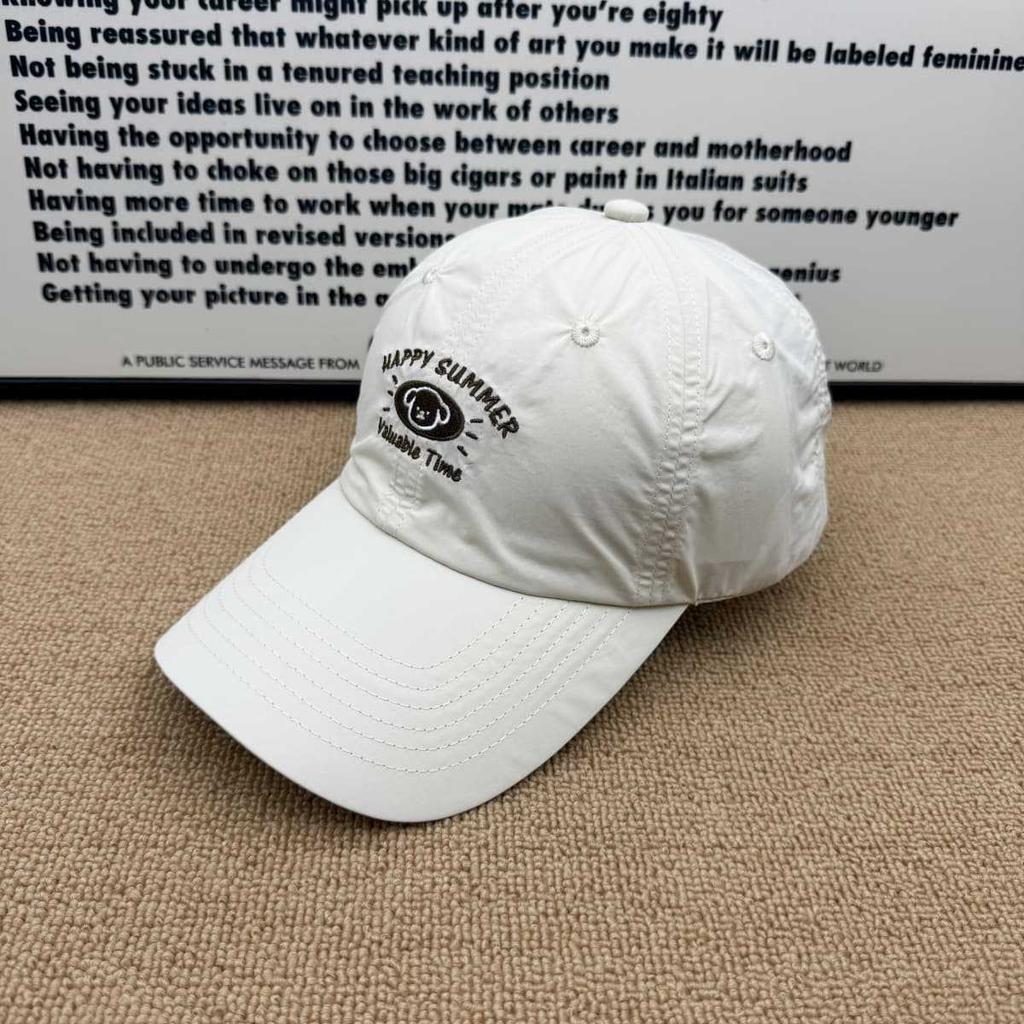 Puppy embroidery quick-drying baseball cap women's summer light and breathable cap ins wind versatile sunshade sunscreen cap