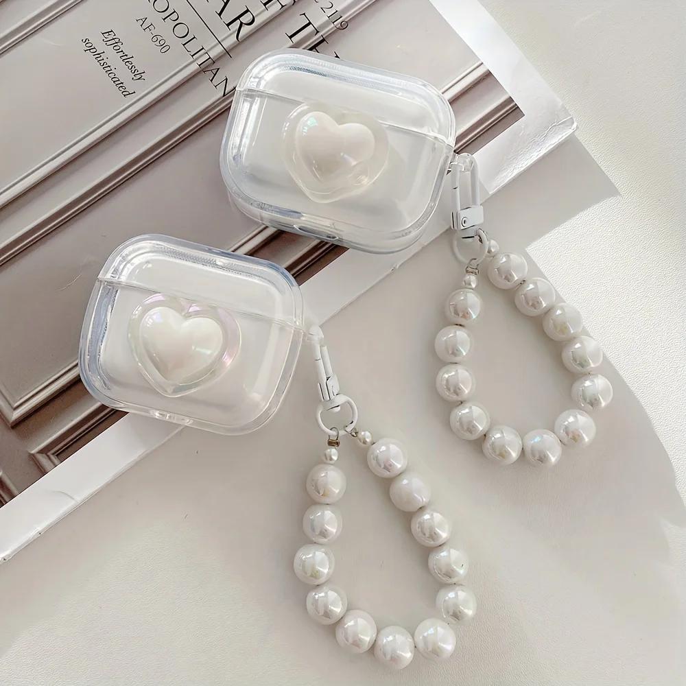Love Laser High Transparency Earphone Cover For Apple Airpods 1 2 3 4 Pro Pro2 Bracelet Earphone Protection