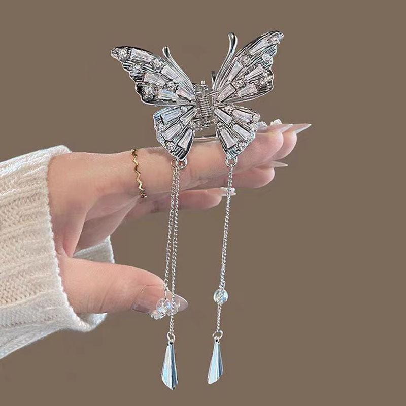 

1 шт. Модный милый крутой колокольчик-бабочка, прозрачная жемчужная кисточка, заколки для волос для женщин, девочек, для вечеринки, аксессуары для волос