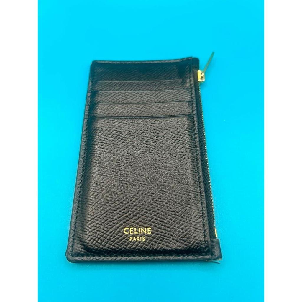 Used CELINE card case coin case black