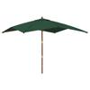 Vidaxl Parasol Ogrodowy Na Drewnianym Słupku, Zielony, 300X300X273 Cm