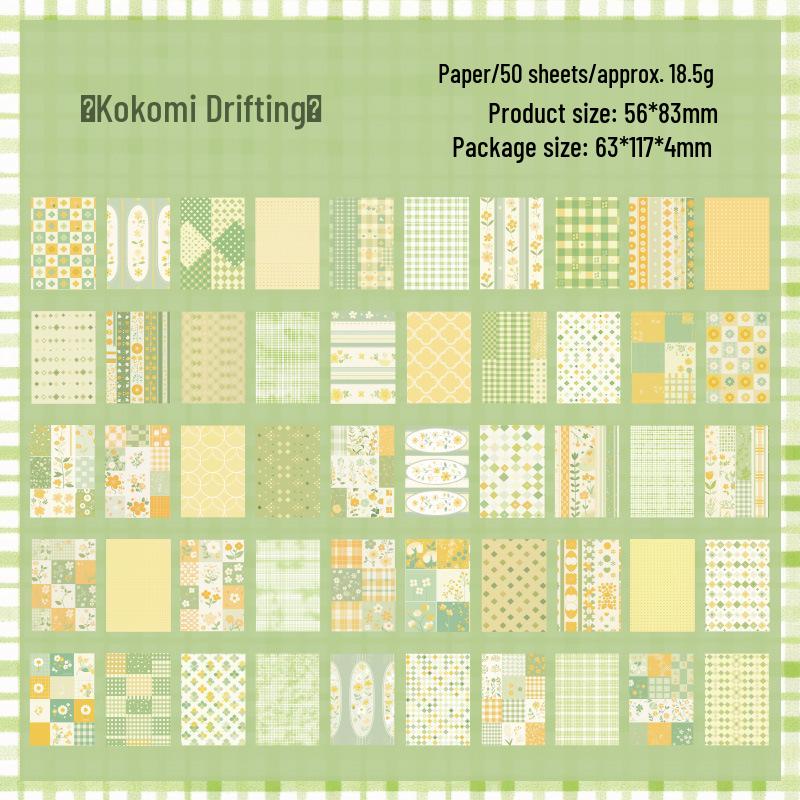 Yuezhen Vintage Emotionales Schreibheft – Dekorative Nichtklebende Materialpapier