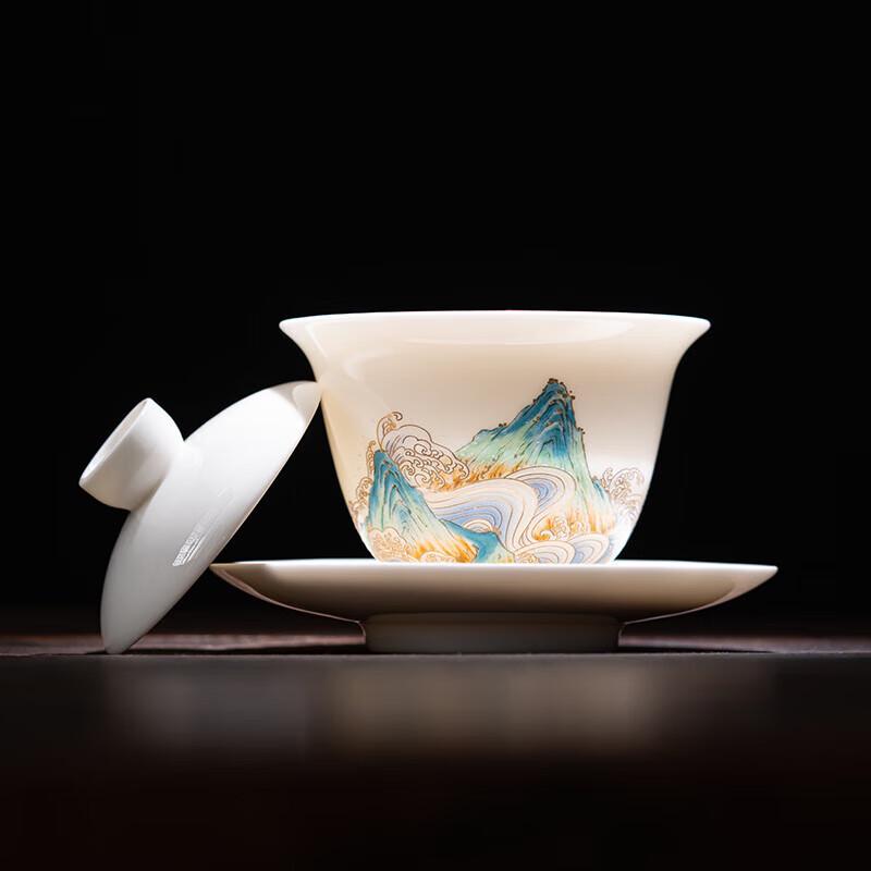 Sushi Ceramics Guancanghai Sancai Gaiwan Travel Tea Set