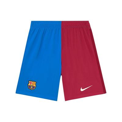 Color Block Soccer Training Shorts SW Fan Edition 21-22 Season Barcelona Home Men Shorts Red Blue CV8148-427