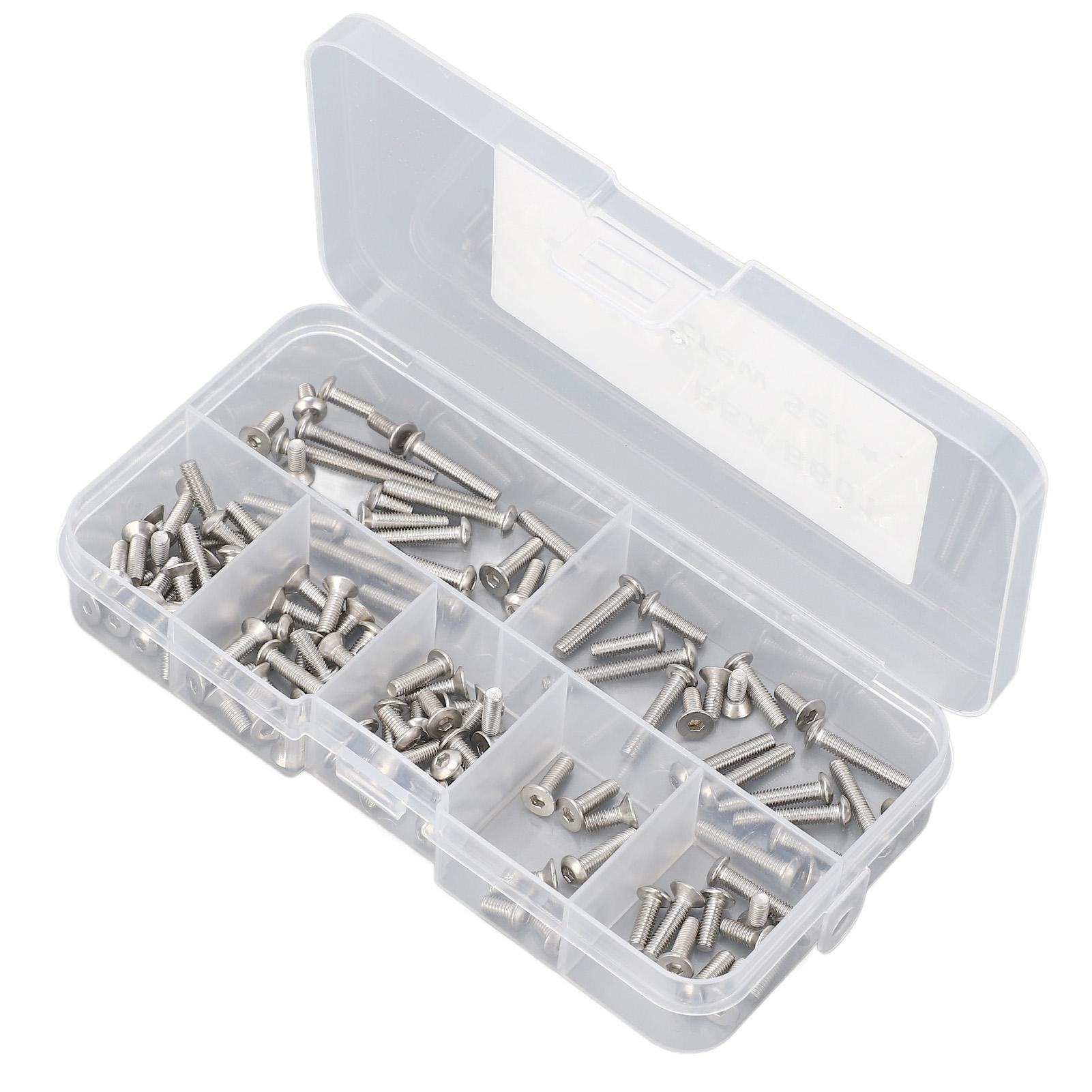 

Комплект винтов для радиоуправляемой машины из нержавеющей стали, устойчивый к ржавчине, набор шестигранных винтов M3 для BBX BB01