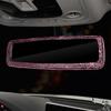 New Rhinestone Car Rearview Mirror Car Charm Bling Rearview Mirror Cover for Girls Pink Auto Accessories Interior for Woman