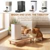 Elevated Cat Food Bowl Platform for Automatic Pet Feeders Raised Feeding Stand Wooden Support for Cats and Dogs