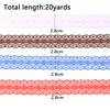 20yards/lot 2.8cm Colorful Lace Ribbon Non Elastic Hollow Lace Webbing DIY Flower Bow Gift Packing Clothing Wedding Decoration