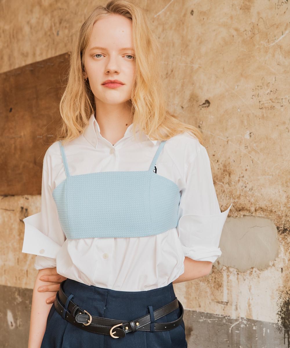 Sillen Skinny Strap Crop Bratop (Sky Blue) Sky Blue/Medium