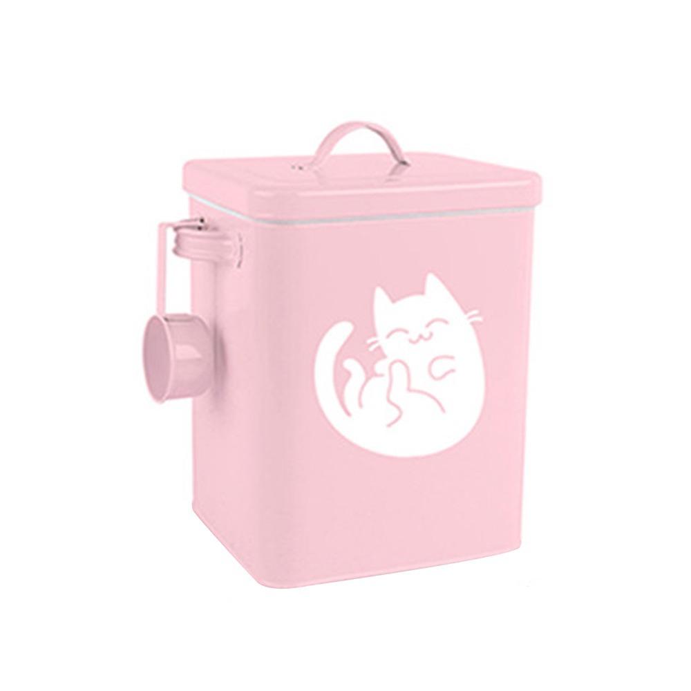 

Large Food Storage Bucket Sealed Pet Storage Can Easy Clean Food Storage Box Pet Supplies рожевий