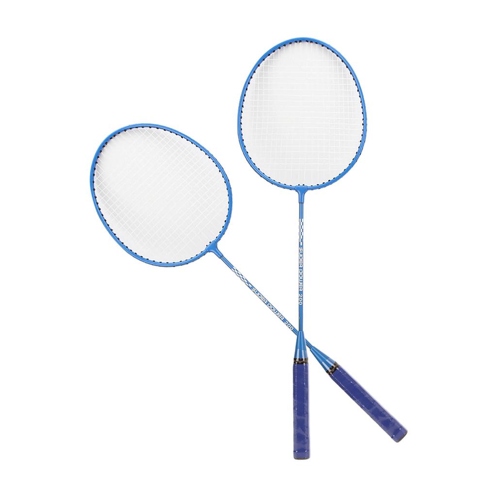 Children 2 Players Badminton Racket Set Aluminum Alloy Badminton Racquet Set for KidsBlue