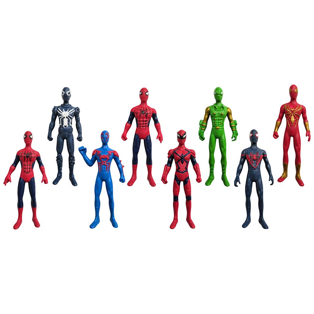 Set of 9 Action Figures Collectible Toy Models for Boys and Girls Flexible Poseable Handheld Figurines for Display and Play