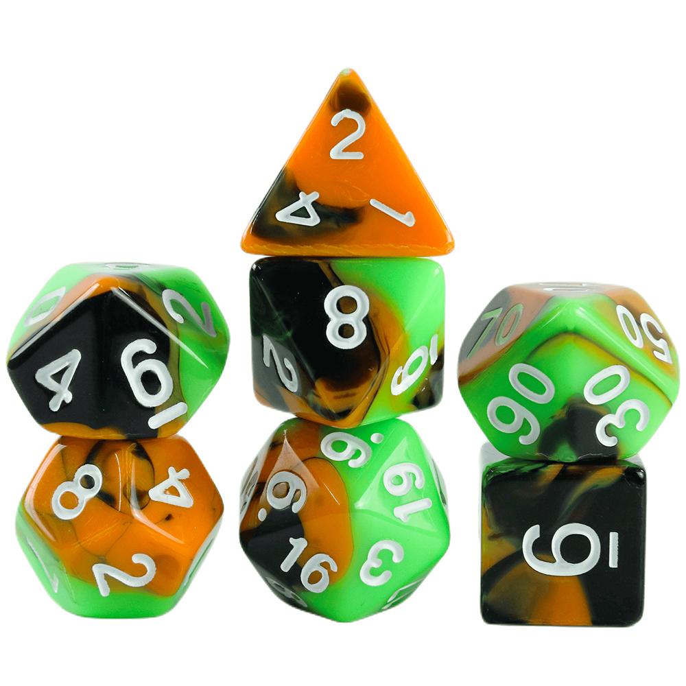 3 Colors Pigment Dice 7pcs for DND Table Game Gifts for Family Friends