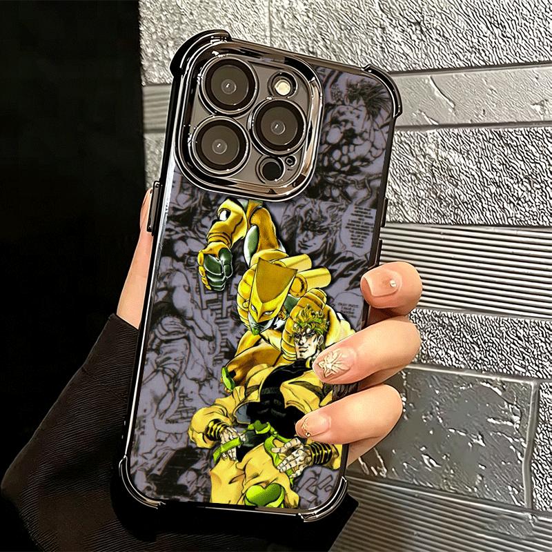 JoJo Adventure Dio Diego Brando Soft Phone Case For iPhone 15 16 17 Air 14 Pro Max 16E Plus 13 12 Mini Plating Anti-Fall Fundas