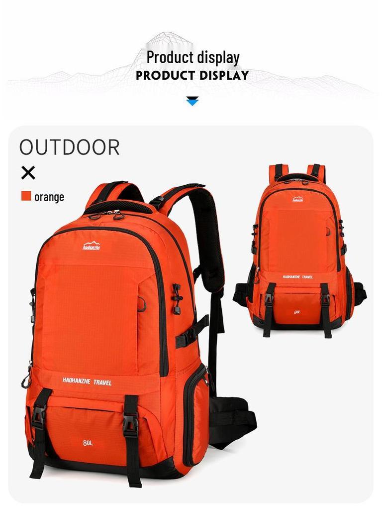 2025 Large-Capacity Water-Resistant Nylon Backpack for Outdoor Hiking, Travel, and Sports - Unisex