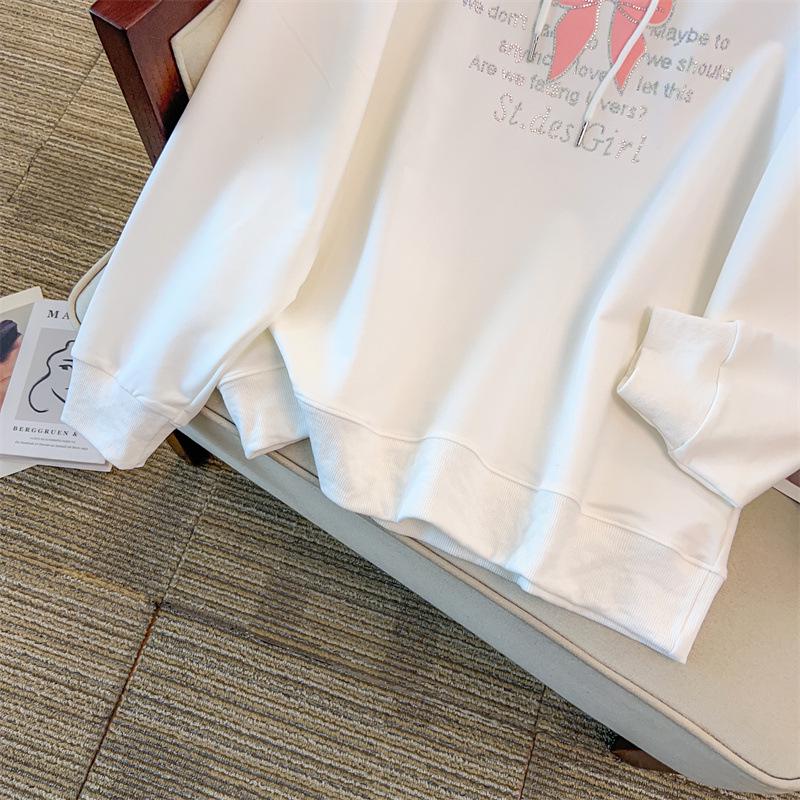 Plus Size Autumn Hooded Sweatshirt, Chest Circumference 150/160, Loose Fit for 200-350 Jin