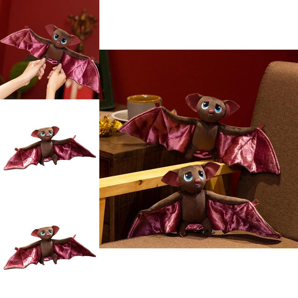 Purple Bat Plush Toy Halloween Gift Soft Animal Doll For Kids