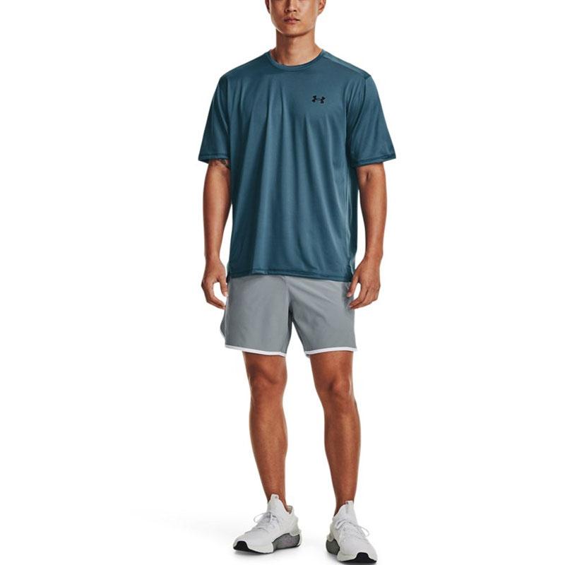 Under Armour Solid Color Elastic Waist 6-Inch Training Shorts Men Bottoms Blue 1377027-465