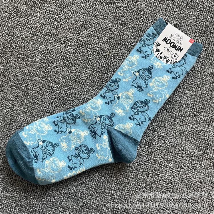 

Модні бавовняні шкарпетки до середини ікри з мультяшними Мумі-тролями - Стиль на чотири сезони One Size (36-40)