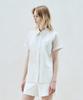 Rie Striped Half-Sleeve Shirt White